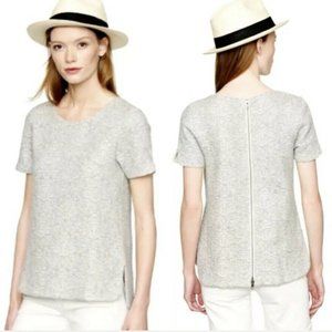 J. CREW Jacquard Back Zip Top